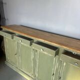 Ancien comptoir de mercerie – 4 portes, 4 tiroirs