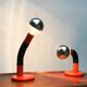 Vintage Italian table lamps Space Age by Bellini for Targetti, 1970s.