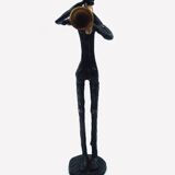 Brutalist bronze sculpture