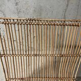 Rattan magazine rack from the 60s