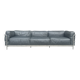 LC3 down cushions Y extra leather 3-seater sofa by Le Corbusier Cassina 90s