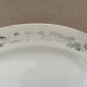 Antique oval plate Moulin des Loups Orchies – grey and gold floral decoration