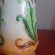 planter / tall vase in barbotine (majolica) from the Art Nouveau period (circa
