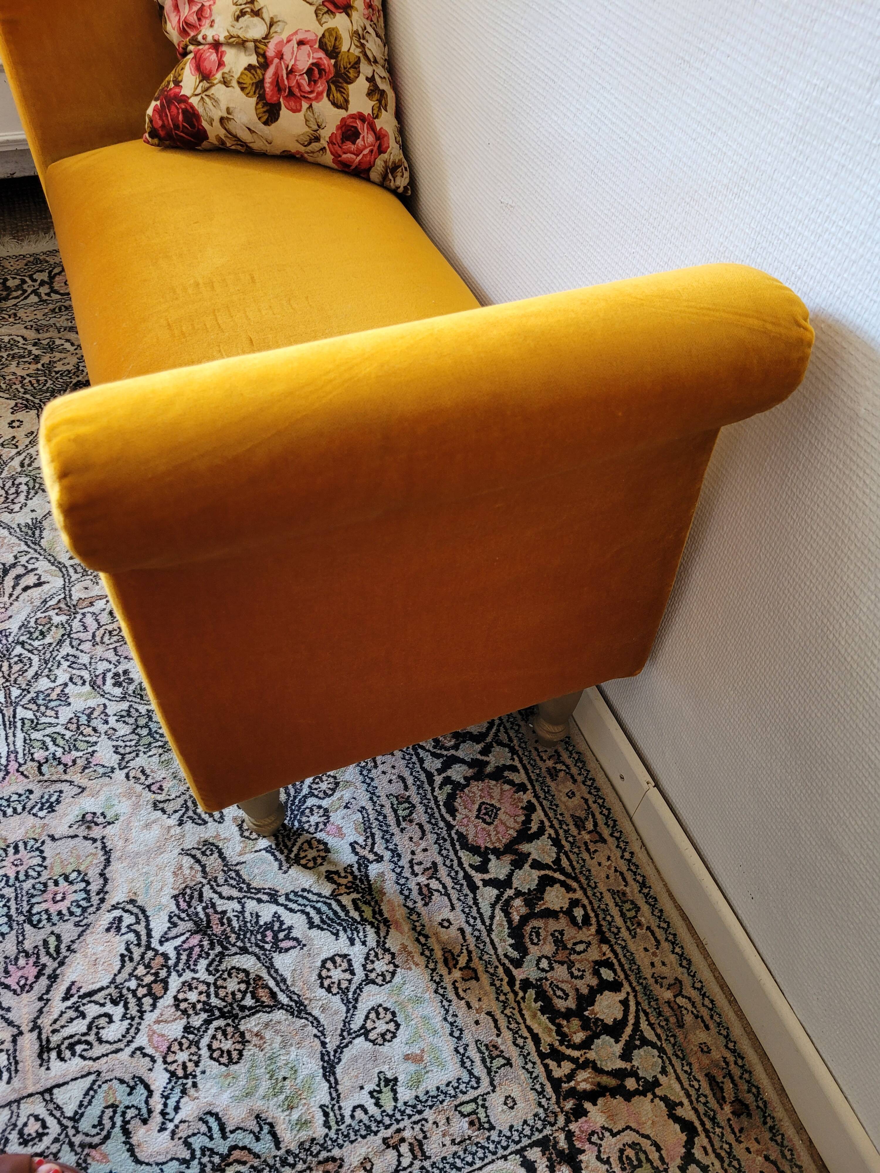 Vintage velvet sofa