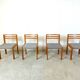 Ensemble de 4 chaises à repas SG 1200 en pin par Cees Braakman, 1970