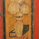 Mid century Chinese painted cabinet with 2 doors and 2 drawers