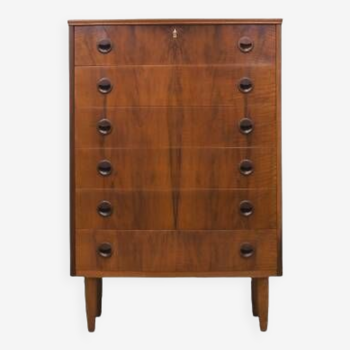 Walnut chest of drawers, Danish design, 1960s, production: Denmark