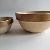Set of 2 small and medium stoneware bowls