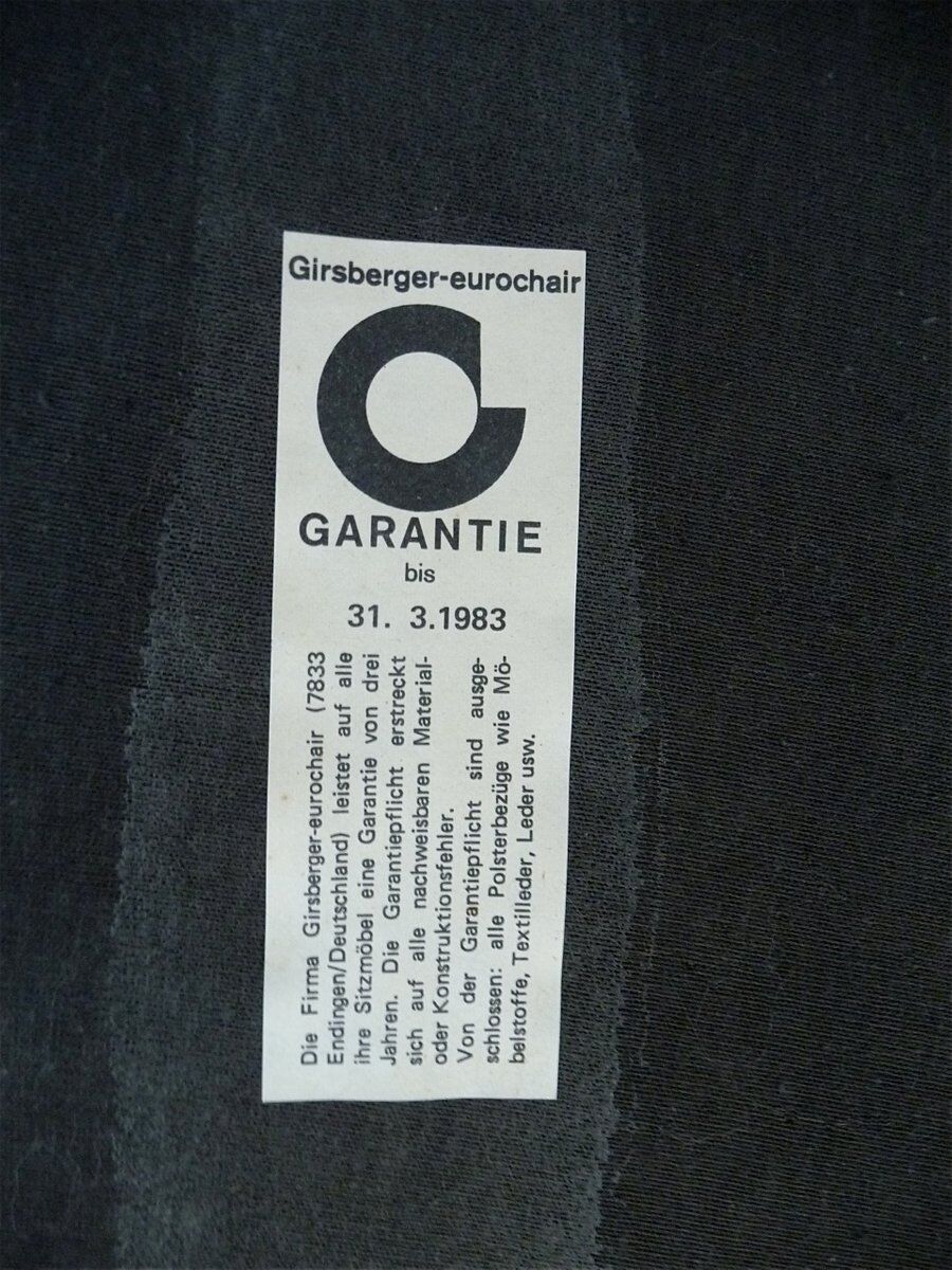 Canapé deux places 'Eurochair' marron foncé de Girsberger, Allemagne de l'Ouest, années 1970.