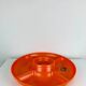 Vintage 1970s orange plastic Prisunic Flair aperitif platter