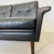 Vintage danish retro nili stoppmøbler 3 person sofa in black leather 1960s
