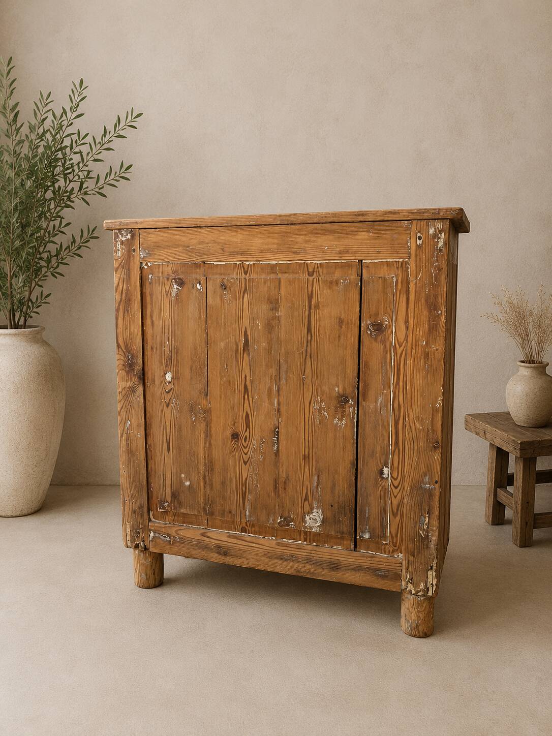 Rustic old buffet in solid pine — original patina