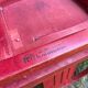 4 chaises bois rouge Baumann Argos
