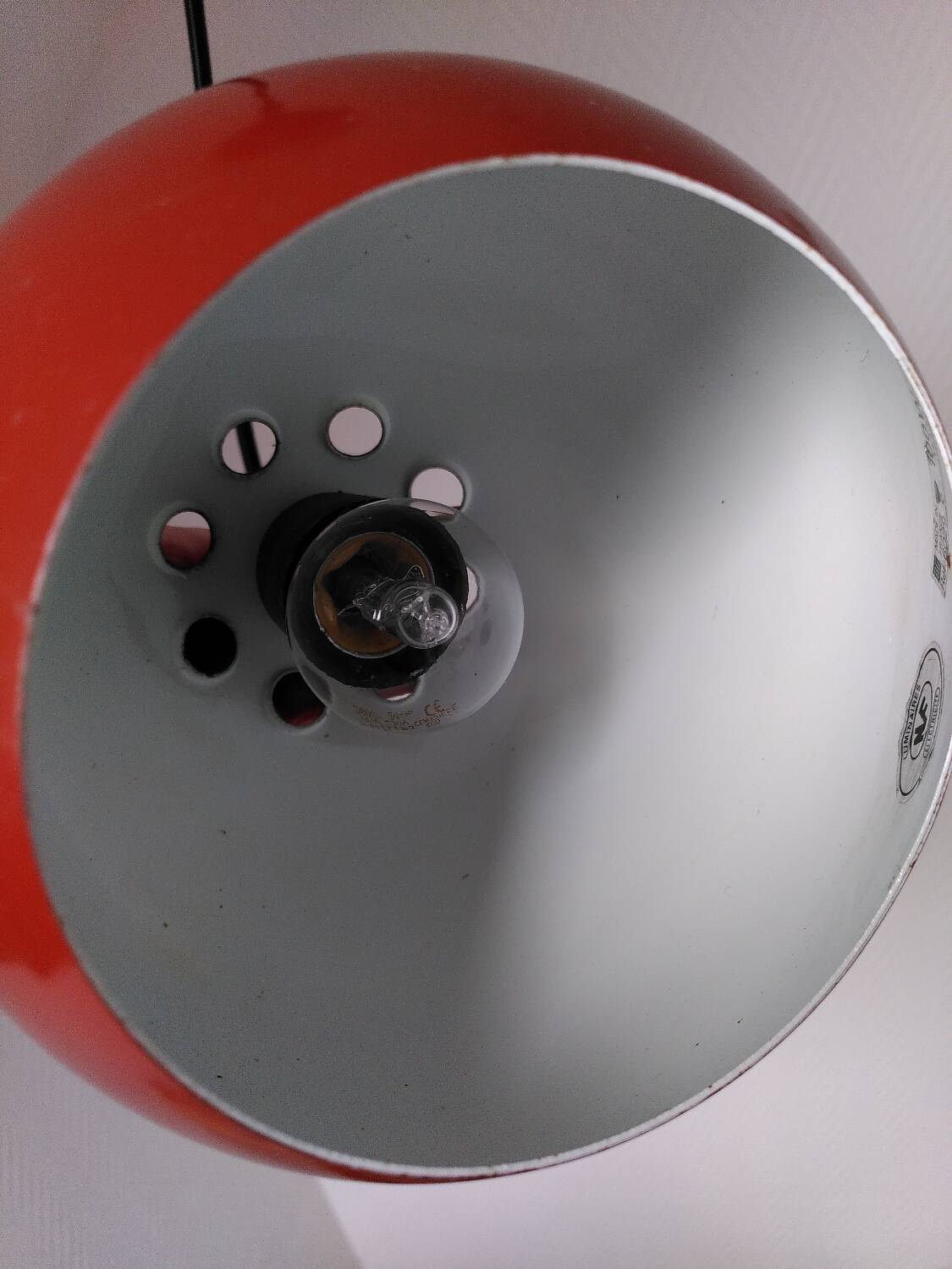 Vintage metal pendant light