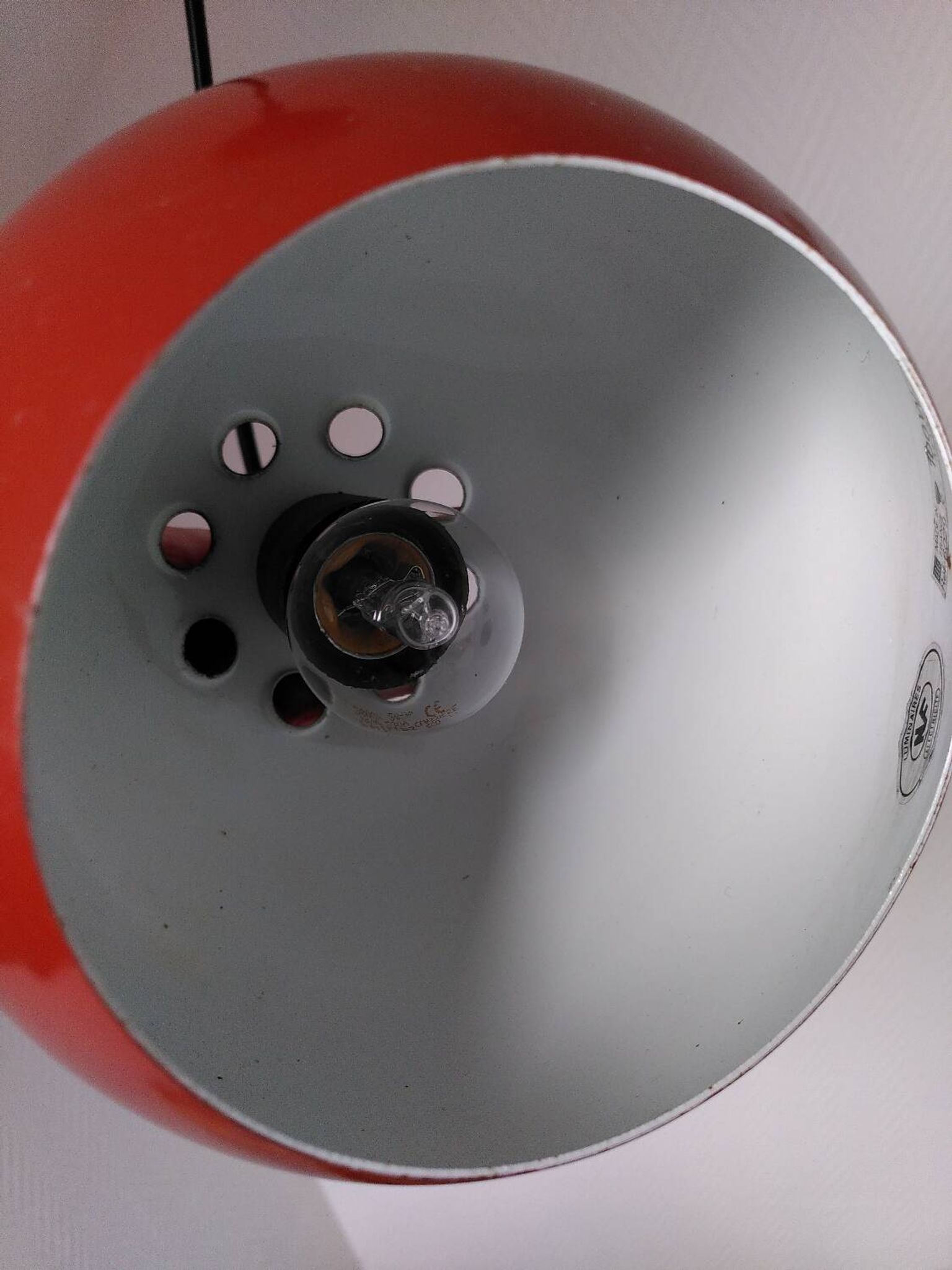 Vintage metal pendant light