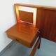 Vintage Scandinavian style double bed in teak from the 60s with integrated bedside lights