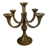 Solid Brass Brutalist Chandelier