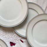 8 old porcelain flat plates from the Couleuvre factory