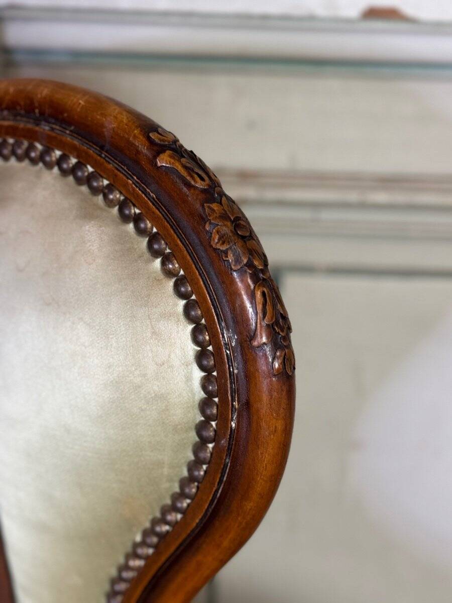 Pair Of Louis XV Style Bergeres In Finely Carved Walnut Around 1920