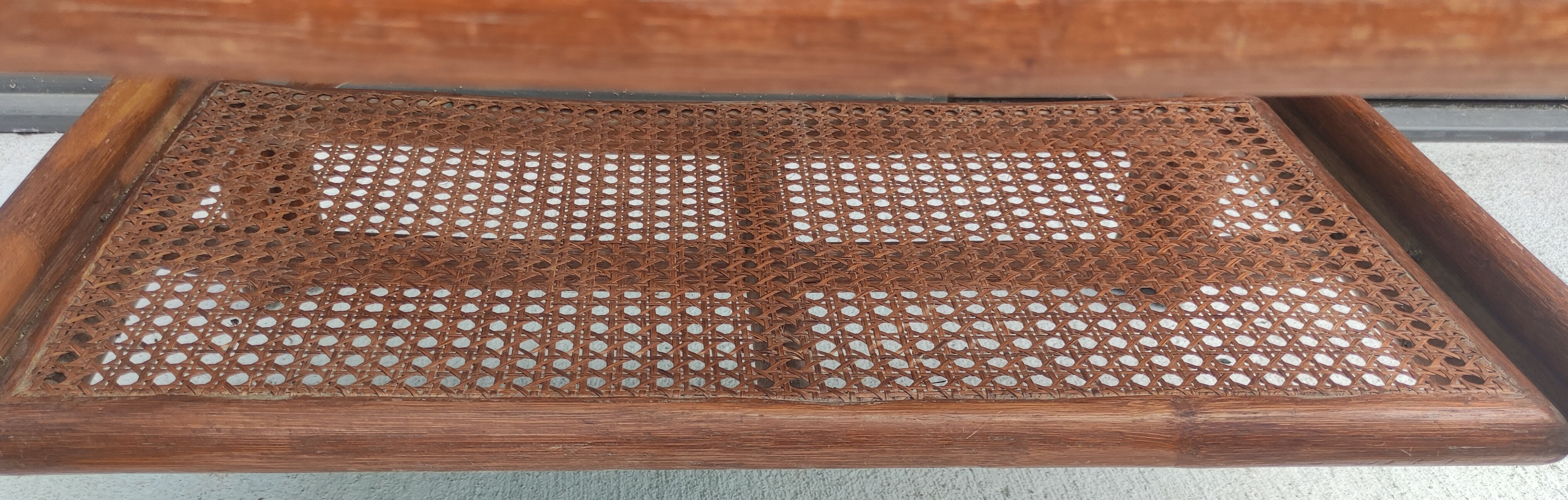 Vintage coffee table bamboo and rattan