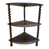 Small corner shelf in walnut