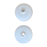 Paire de globes en verre blanc opaque - tout début 20ème siècle