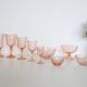 Pink glass wine glass, Rosaline, from Arcoroc