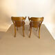 Pair of Thonet style / Bistro curved wooden armchairs