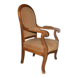 Fauteuil Louis Philippe XIX eme, style Voltaire a dossier bas