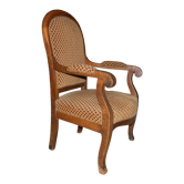 Armchair Louis Philippe XIX eme, Voltaire style with low back.