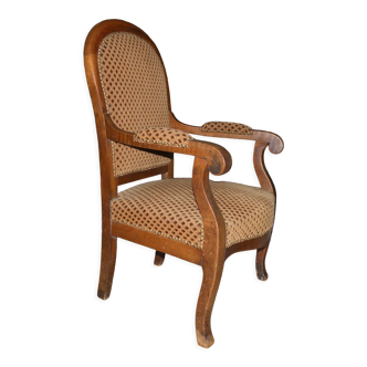 Fauteuil Louis Philippe XIX eme, style Voltaire a dossier bas