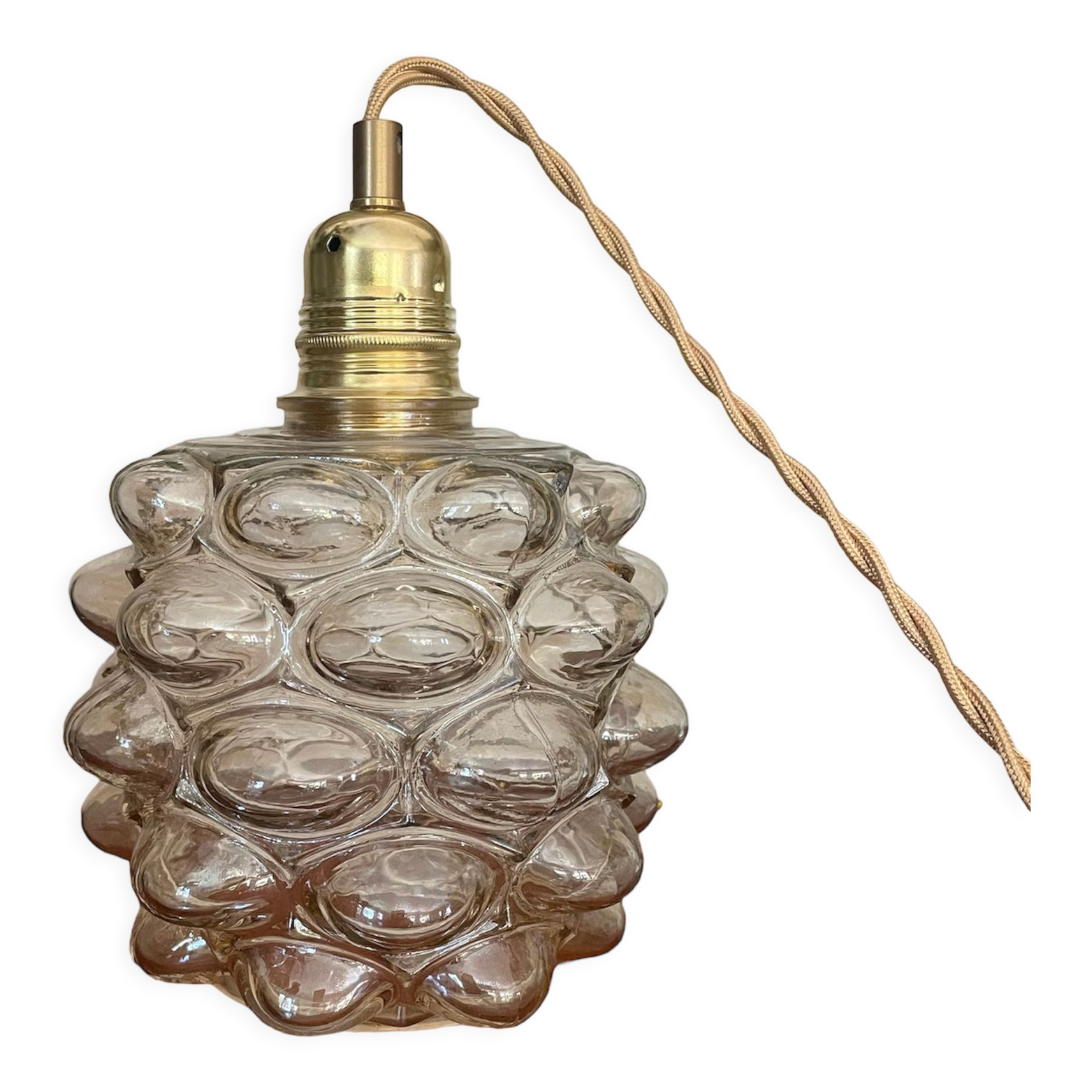 Amber glass pendant lamp Helena Tynell