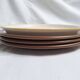Vintage hand-painted flower stoneware plates