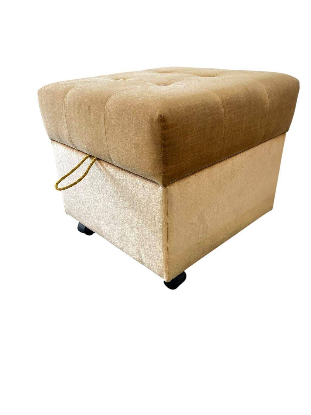 Vintage pouffe / footstool with storage space