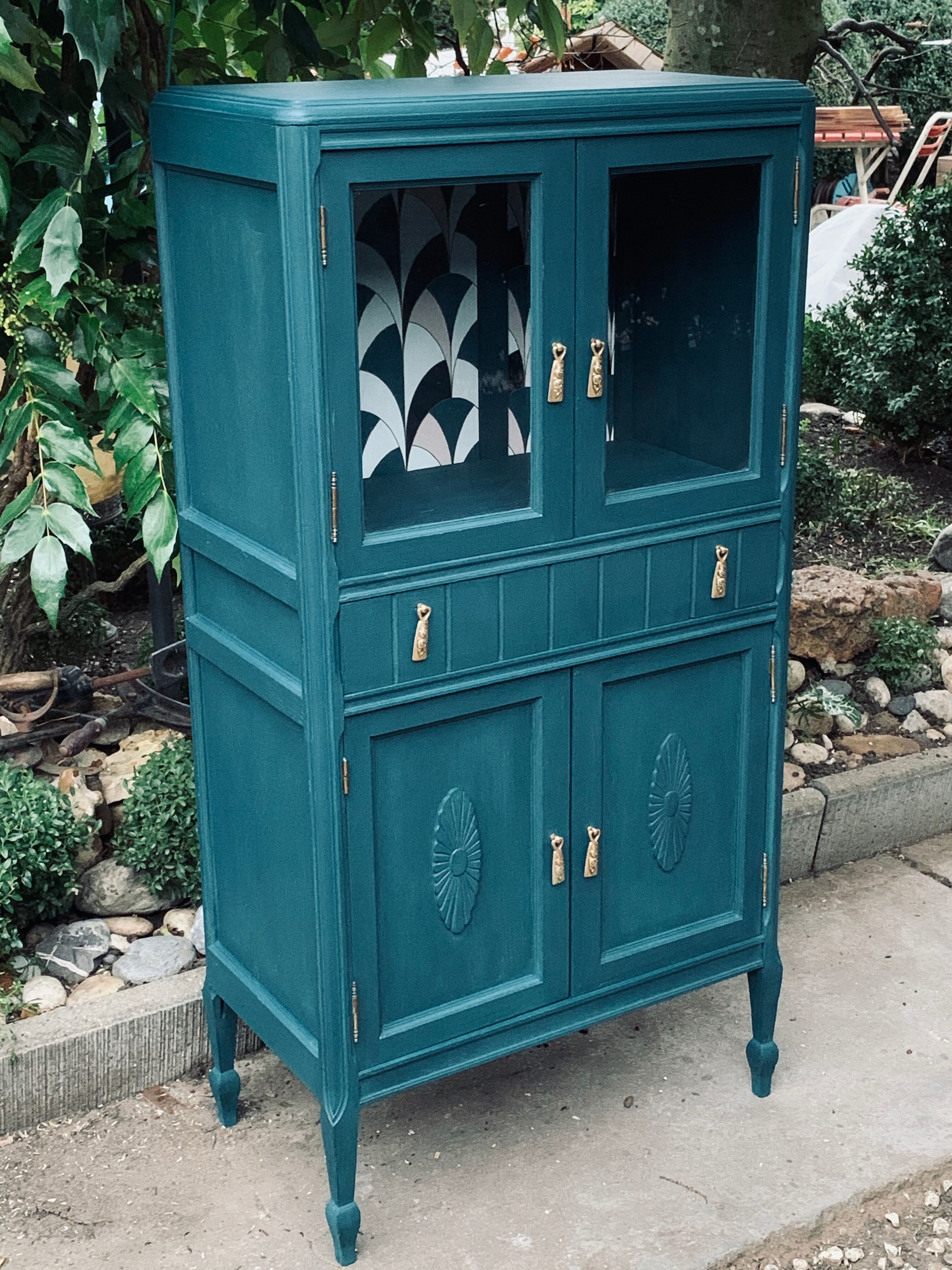 Art deco glass buffet