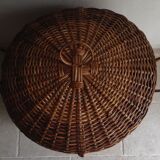 Vintage wicker laundry basket