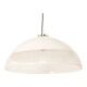Magnificent suspended light fixture in white glass, Murano glass, Italy, 1970s.