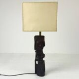 Lampe de table sculpturale en bois sculpté à la main par Gianni Pinna