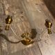 Double brass wall light from the 60s