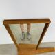 Scandinavian mirror with asymmetrical shelf in wood, 1960s