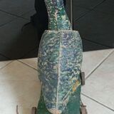 Old toy, duck to pull in paper mache/boiled cardboard