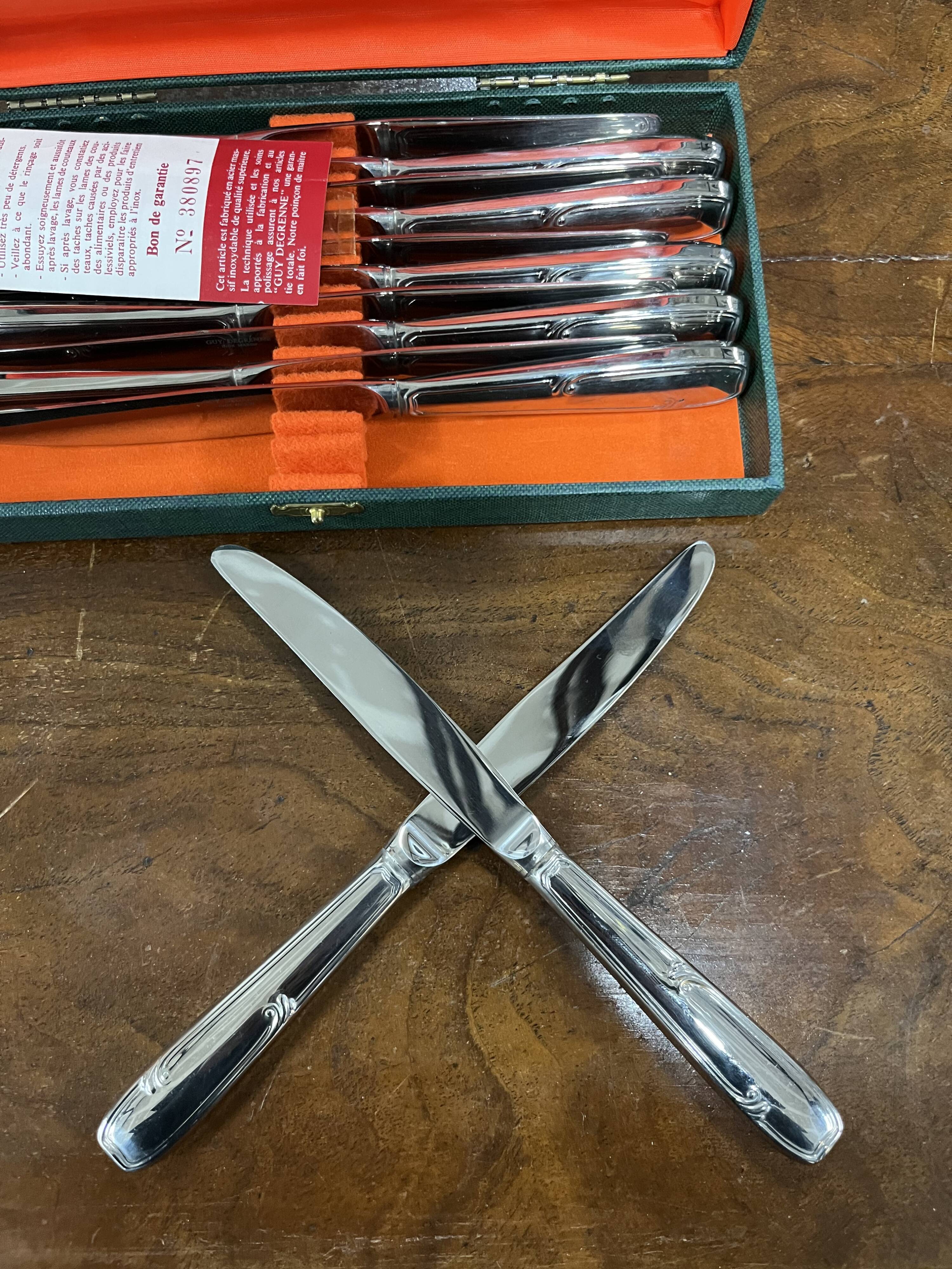 Box of 12 Guy Degrenne knives