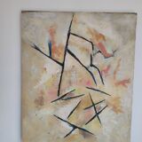 Old painting 1972 abstract creation
