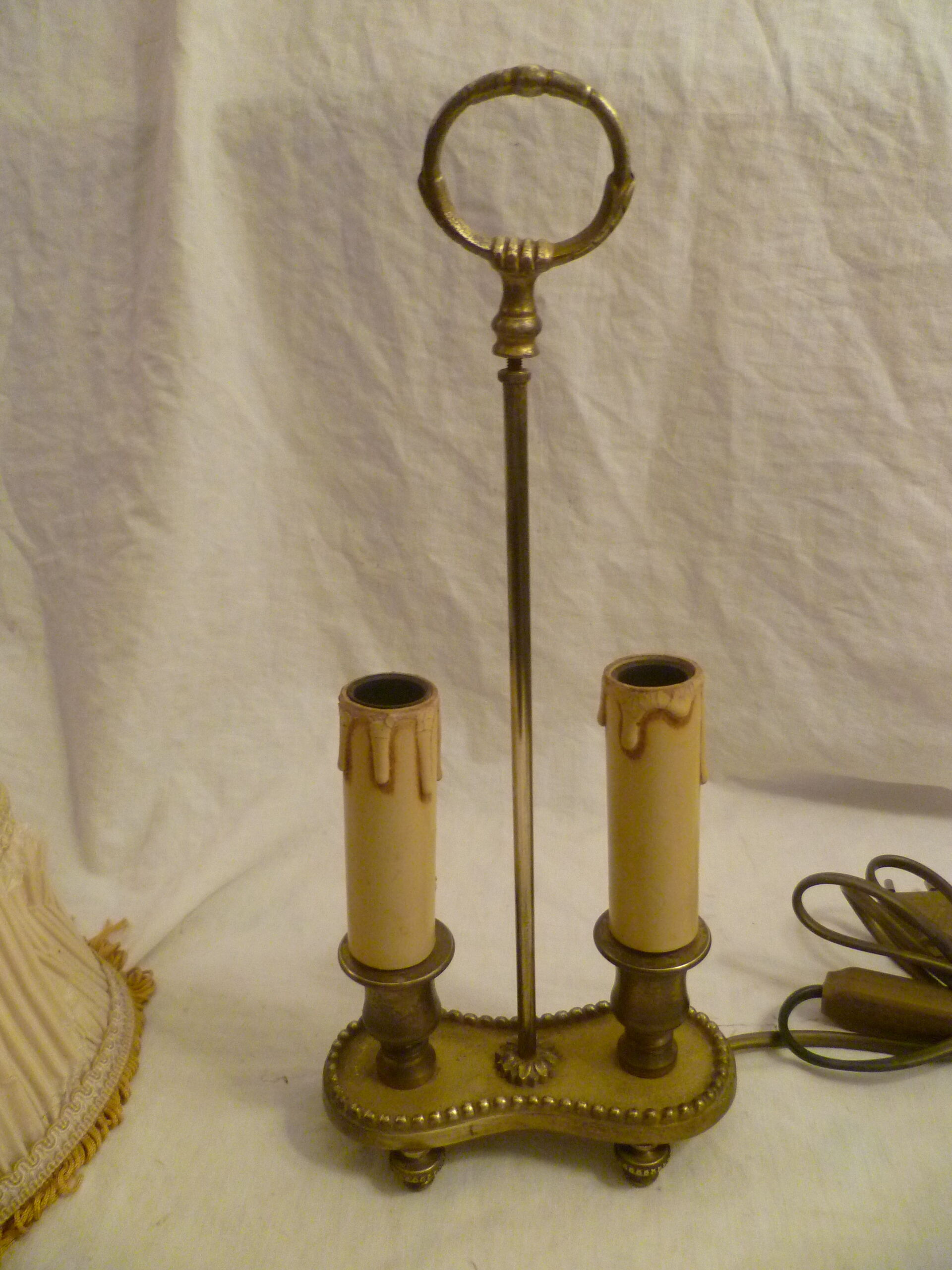 Lamp bouillotte in bronze / brass 2 fires collector