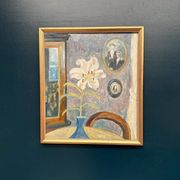 Huile su panneau suédoise – « Le Lys Blanc » par M. Niklas (May Nicklasson)