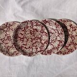 Faience flower plates