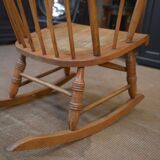 Former vintage beech rocking chair from the 1960s
