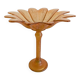 Art Nouveau Glass Compote Vase, Palm Tree Design, French, Early 20th-C