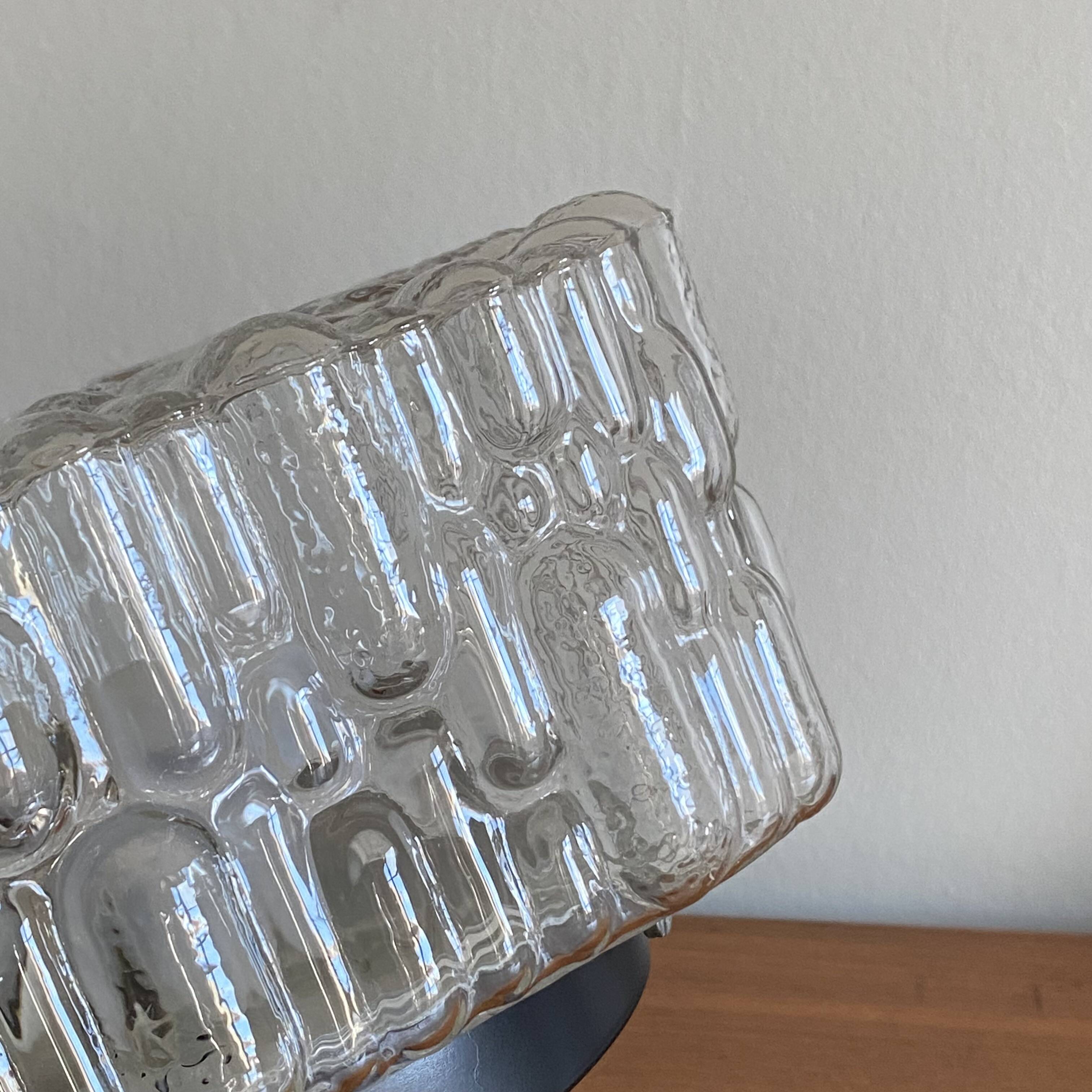 Small minimalist glass wall light ceiling lamp 1970 1980