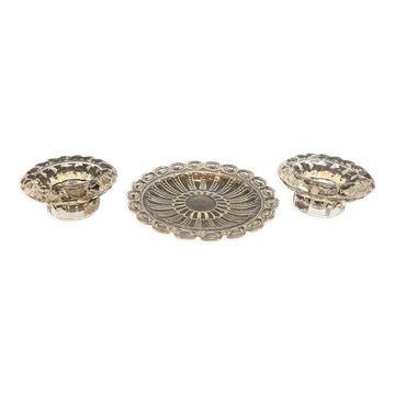 Set of 2 candle holders and vacuum